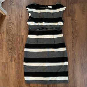 Calvin Klein Size 8 Dress with Accent Belt
